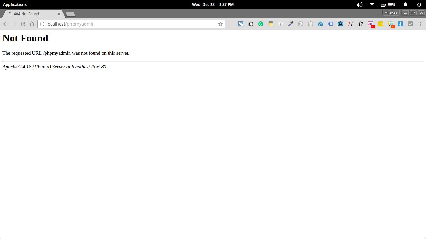 phpmyadmin not found ubuntu 20
